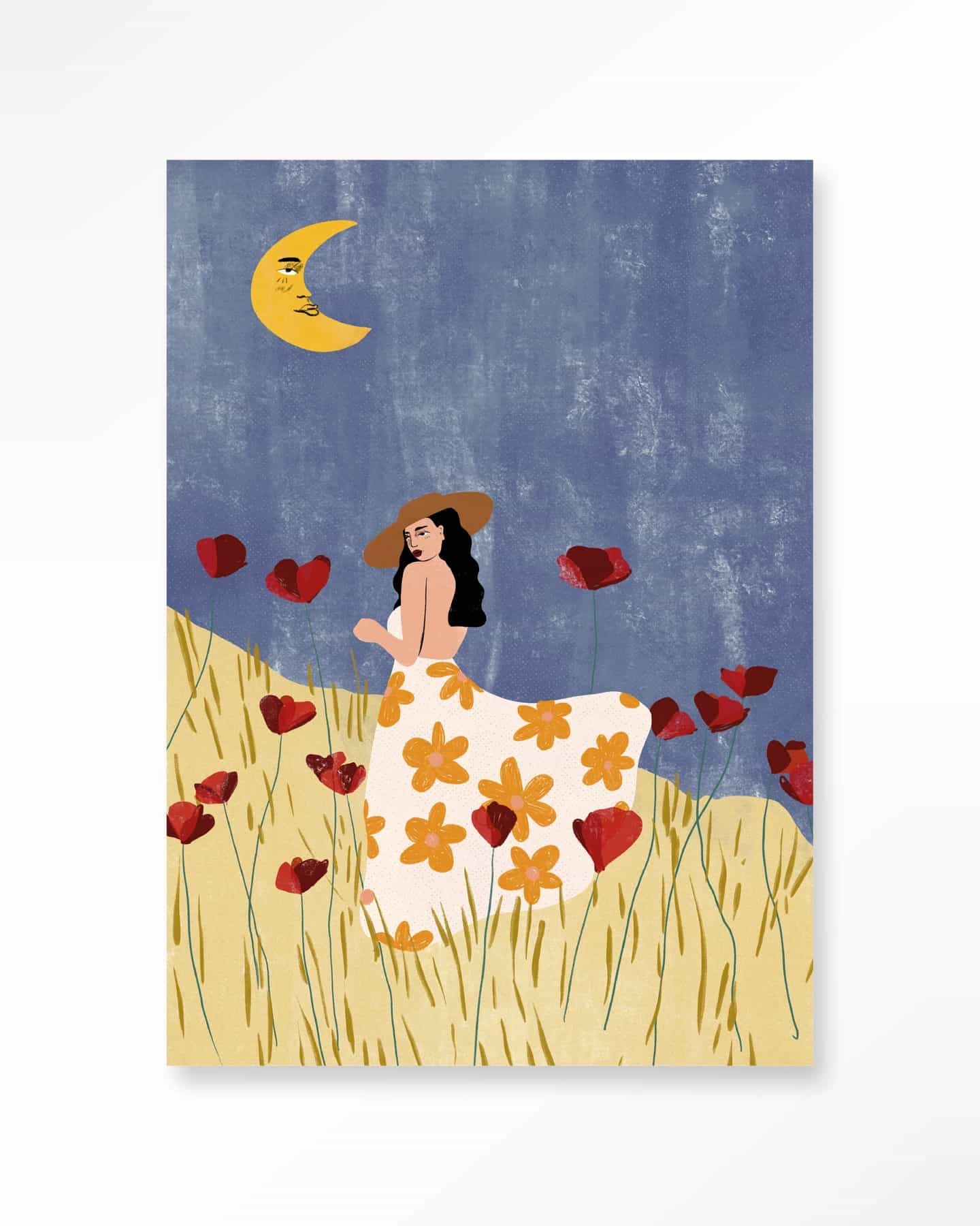 Wandkleed Girl In A Poppyfield - Urban Cotton