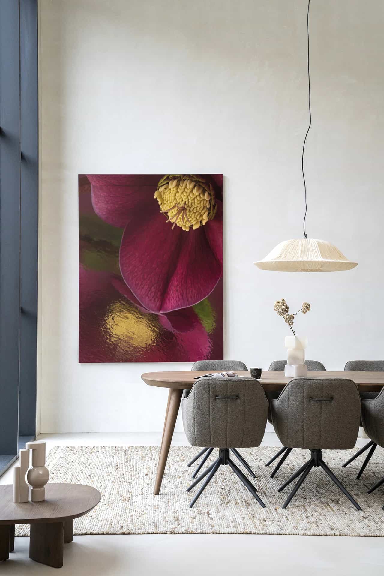 Wandkleed Weerspiegeling Van Een Kerstroos - Urban Cotton