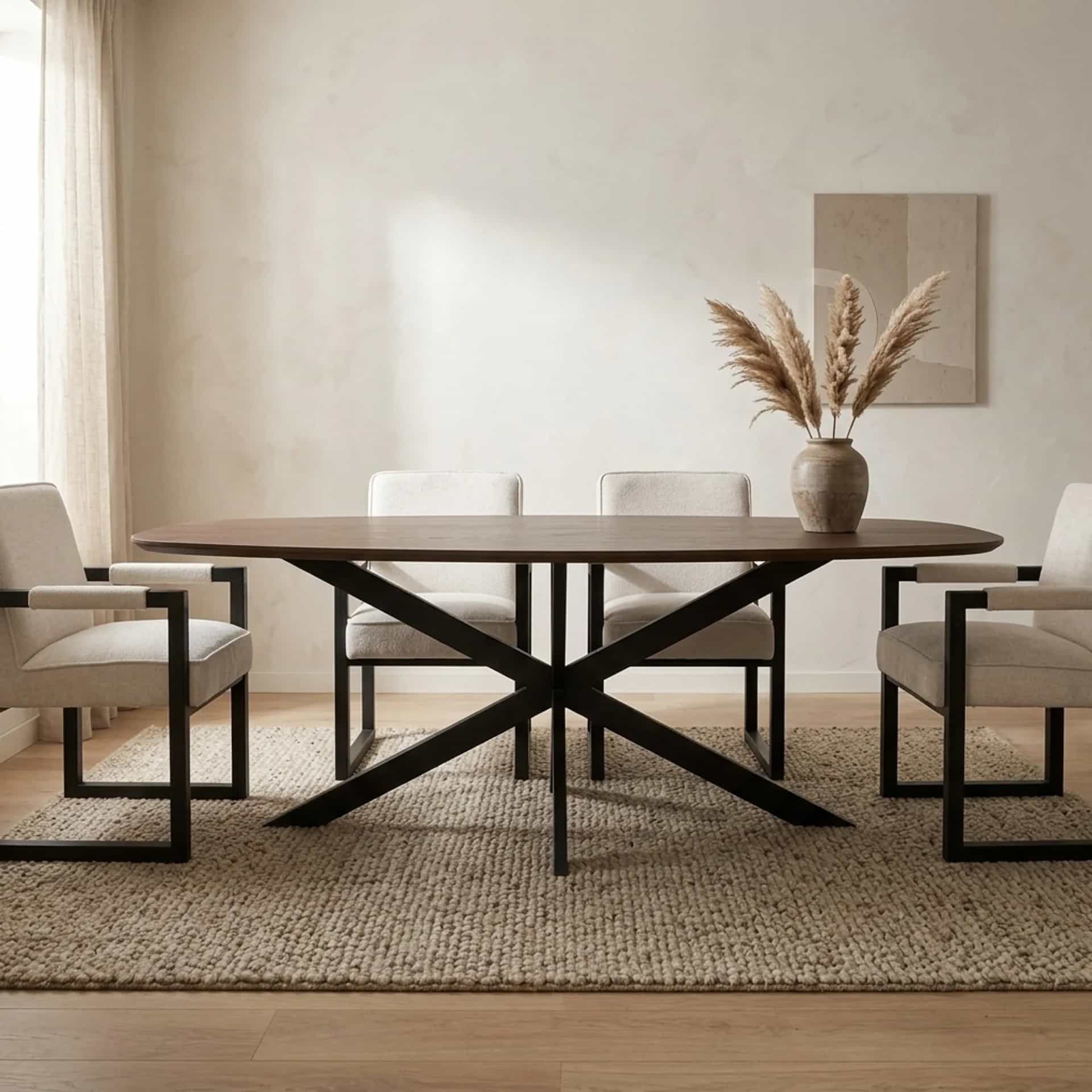 Eiken eettafel Ferris | Deens Ovaal 200 cm | Brown