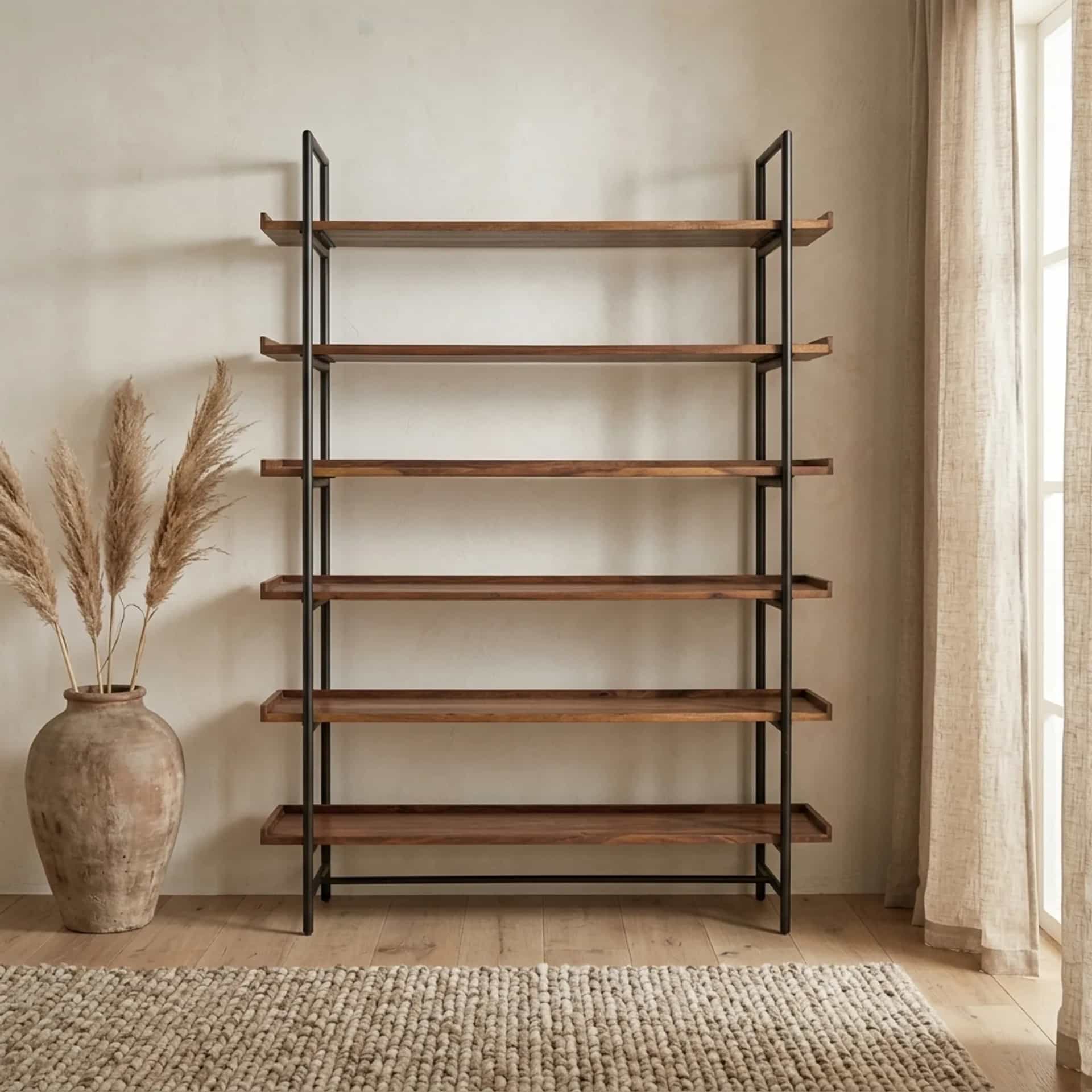 Taviano Boekenkast bruin 140 cm - Tower Living