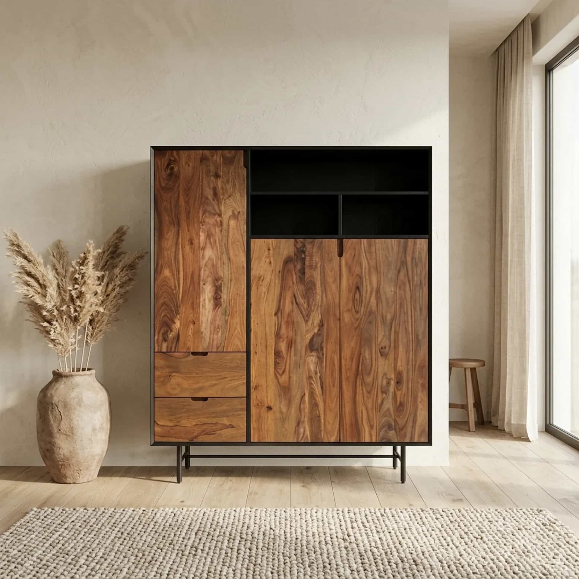 Taviano Opbergkast bruin 135 cm - Tower Living