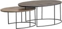 Monza salontafel set van 2, Blackish bronze and Brass antique - My Sons