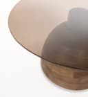 Christian salontafel Ø78, H42, Mango Matt Walnut, Smoke glass - My Sons