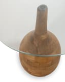 Stella salontafel Ø40, H50, Smooth Natural, Clear glass - My Sons
