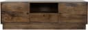 TV dressoir 150 met 2 deuren, 1 lade en 1 open vak, Mango Brown Walnut - My Sons