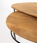 Hannover salontafel organisch, set van 2, Smooth Natural - My Sons