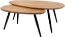 Kassel salontafel organisch, set van 2, Smooth Natural (25mm) - My Sons