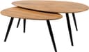 Kassel salontafel organisch, set van 2, Smooth Natural (17mm) - My Sons