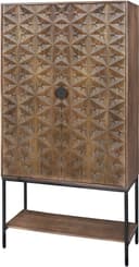 Trinity 2-deurs kast met onderplank, Mango Brown Walnut - My Sons