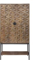 Trinity 2-deurs kast met onderplank, Mango Brown Walnut - My Sons