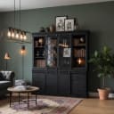 Vitrinekast Mason zwart 200 - Mokana Furniture