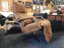 Relaxfauteuil Ipanema, Africa leder Tabac, detailfoto 1 - Het Anker