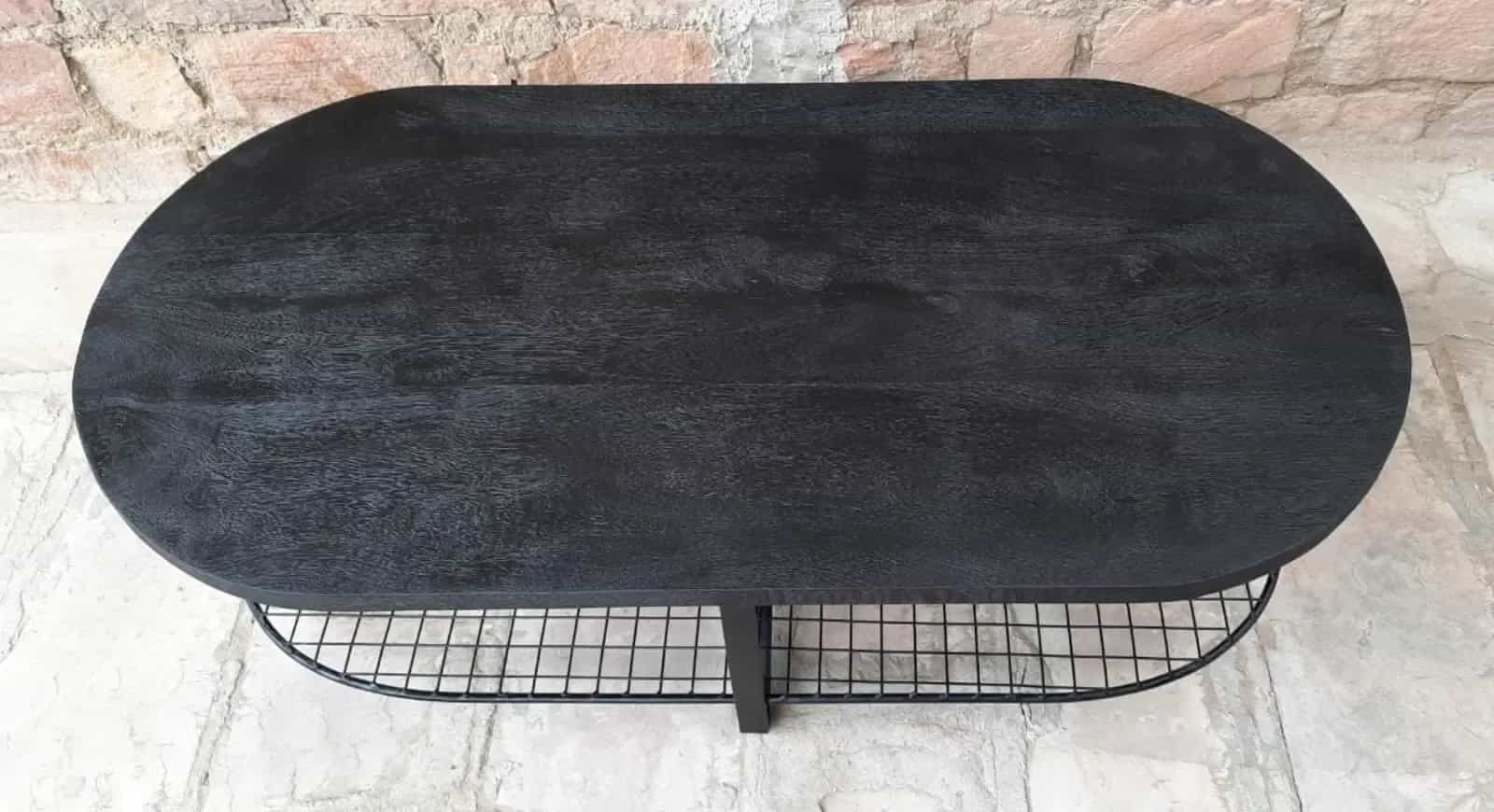 Salontafel Rio ovaal zwart