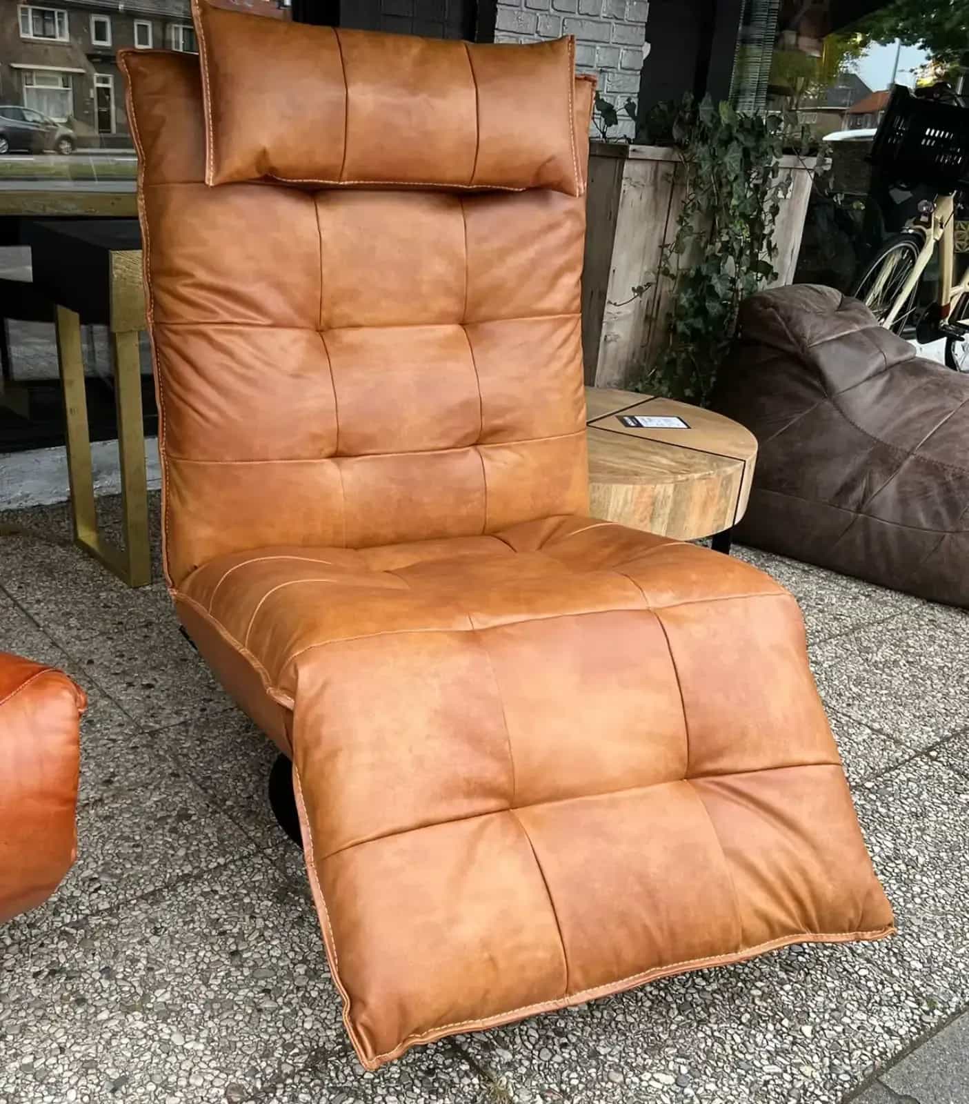 Relaxfauteuil Luc - buffelleder
