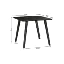 Eettafel Omaha Black | 90 cm - Starfurn