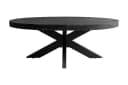 Salontafel mangohout ovaal zwart, van Mokana Furniture, detailfoto 3