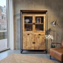 Vitrinekast Len | Mangohout - Mokana Furniture