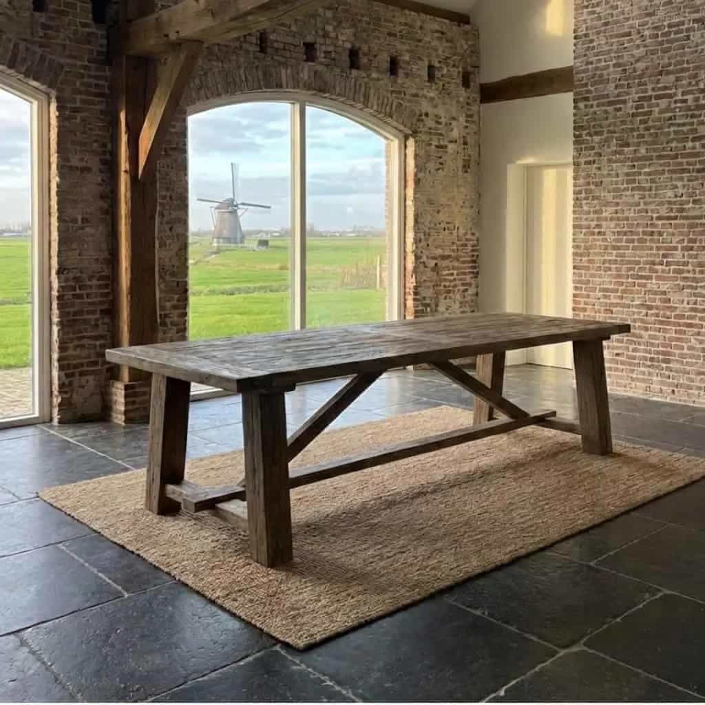 Kloostertafel Freya | Oud eiken
