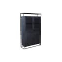 Vitrinekast Len mangohout zwart - Mokana Furniture