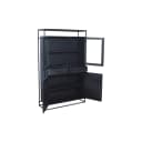 Vitrinekast Len mangohout zwart - Mokana Furniture