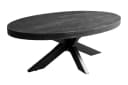 Salontafel mangohout ovaal zwart - Mokana Furniture