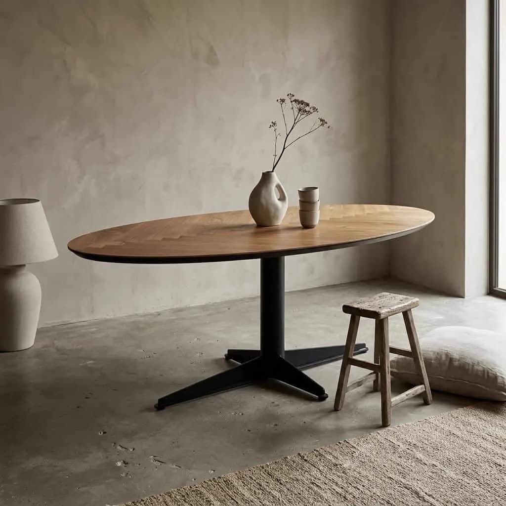 Eettafel 413-696 eiken in sfeer