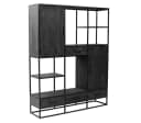 Vakkenkast Utah zwart XXL - Mokana Furniture