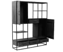 Vakkenkast Utah zwart XXL - Mokana Furniture