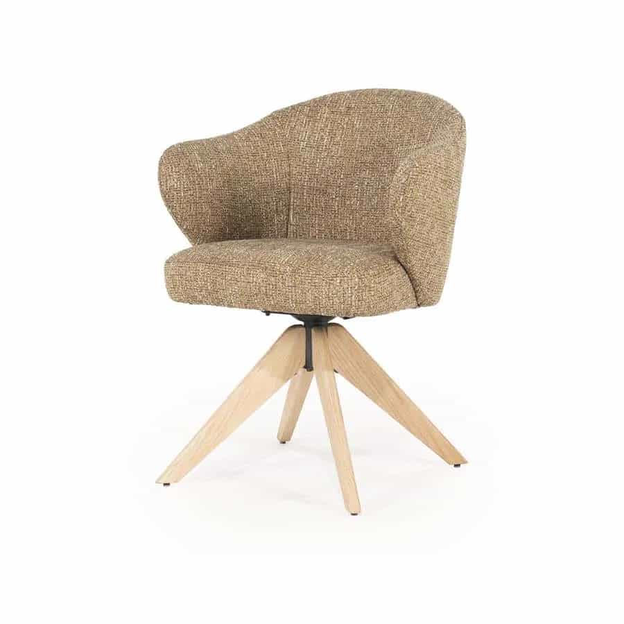 Stoel Connor naturel - mosterd Donna
