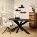 Eettafel Brandy Black | 160 cm | Ovaal - Starfurn