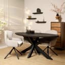 Eettafel Brandy Black | 160 cm | Ovaal - Starfurn
