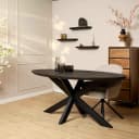 Eettafel Brandy Black | 160 cm | Ovaal - Starfurn