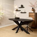 Eettafel Brandy Black | 160 cm | Ovaal - Starfurn