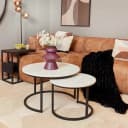 Salontafel Nova White marble | 70 cm | Set van 2 - Starfurn