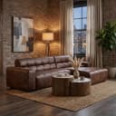 Hoekbank Cozzy | Africa Leer - Zitform