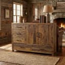 Brent Dressoir 120cm | Oud hout - Wildeboer & van der Weide