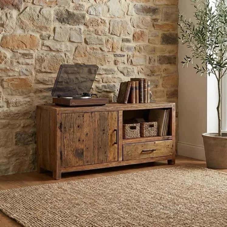 Brent TV-kast 120cm | Oud hout