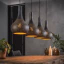 Hanglamp Punch Cone 4-lichts / Zwart bruin - Zijlstra