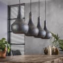 Hanglamp Punch Cone 4-lichts / Zwart bruin - Zijlstra