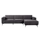 Leeds 2 5-AL + Chaise R - City 464 Black Blue - Tower Living