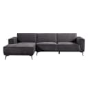 Leeds 2 5-AR + Chaise L - City 464 Black Blue - Tower Living