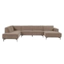 Leeds Chaise R - 2 5 - Ottoman L - City 453 Moss Grey - Tower Living