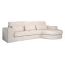 Bank Felix white chenille 2,5-seater + lounge round right - Richmond Interiors