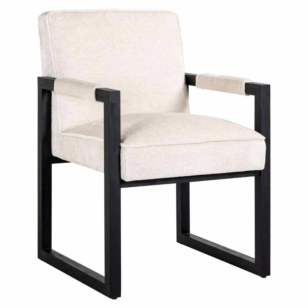 Eetkamerstoel Beck white chenille