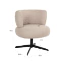 Eetkamerstoel Alexis biscotti swivel - Richmond Interiors