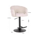 Barstoel Nikki biscotti swivel fire retardant - Richmond Interiors