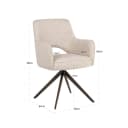 Eetkamerstoel Ginerva biscotti swivel - Richmond Interiors