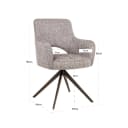 Eetkamerstoel Ginerva earth tweed swivel - Richmond Interiors