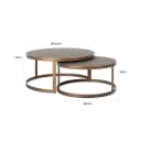 Salontafel Bloomville brass shagreen (Set of 2) - Richmond Interiors