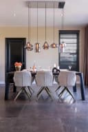 Eetkamerstoel Aline FR white chenille swivel fire retardant - Richmond Interiors
